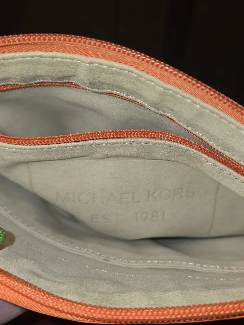 Michael Kors Orange Embossed Crossbody Bag
